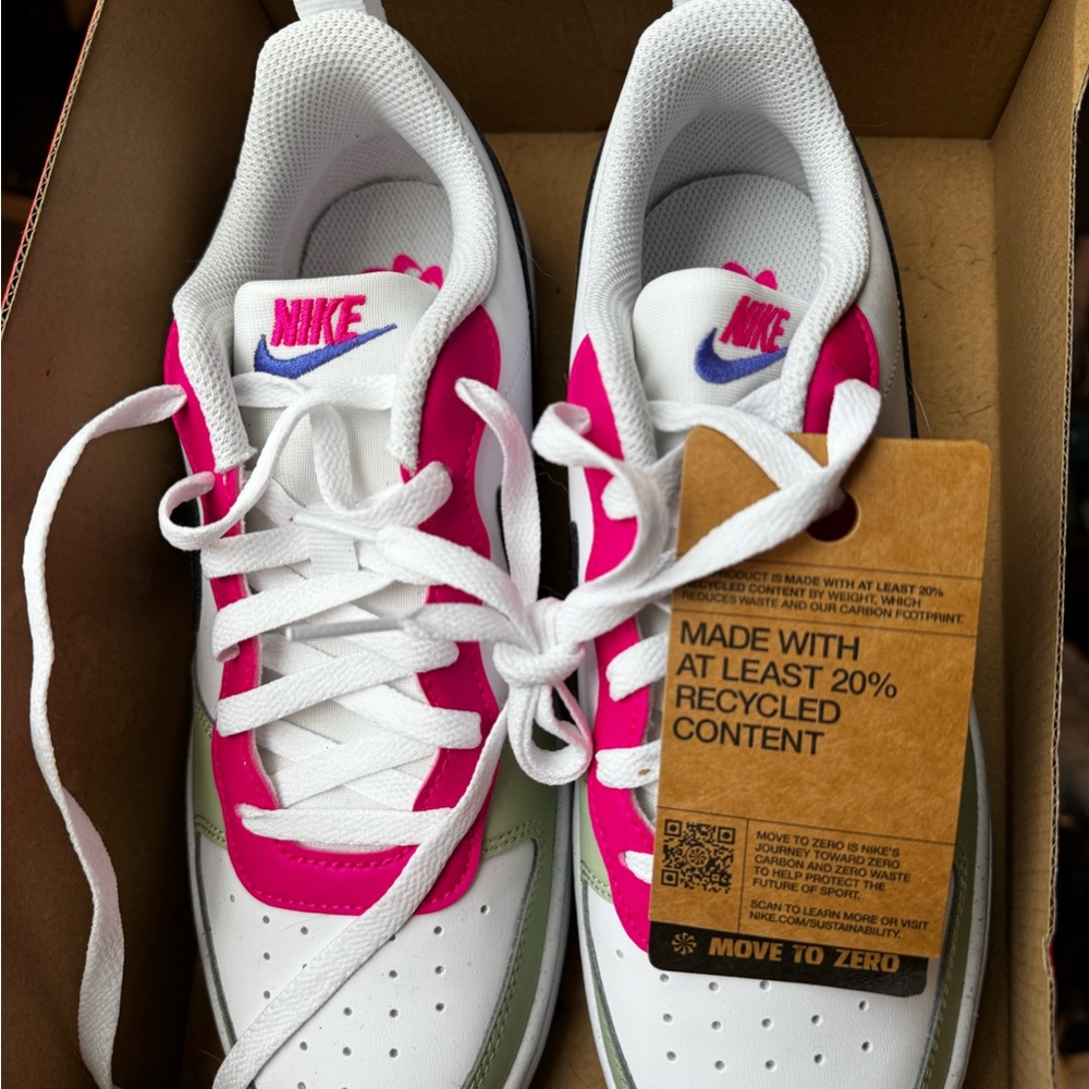 Nike Pink and White Sneakers